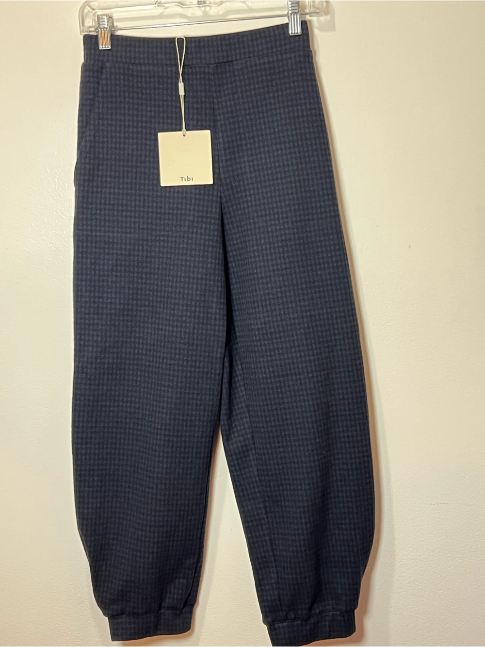 Tibi Camille Check Kat Pants in XS